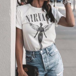 New Nirvana Band Tour Vintage Graphic T-Shirt Tee